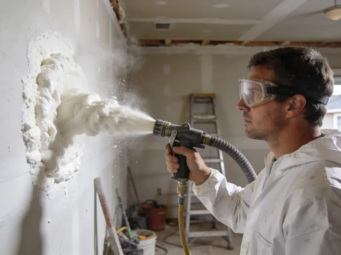 Spray foam insulation project in Tulsa, OK